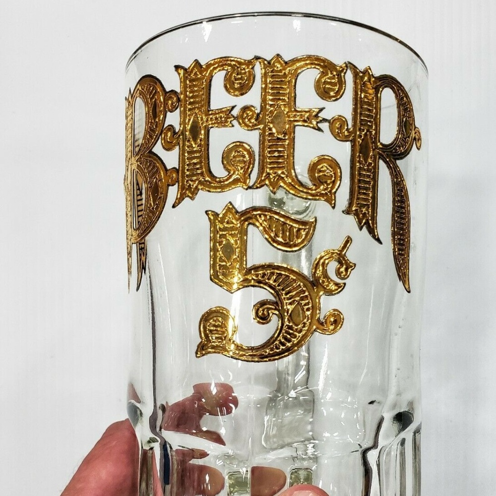 5 cents clear Beer stein